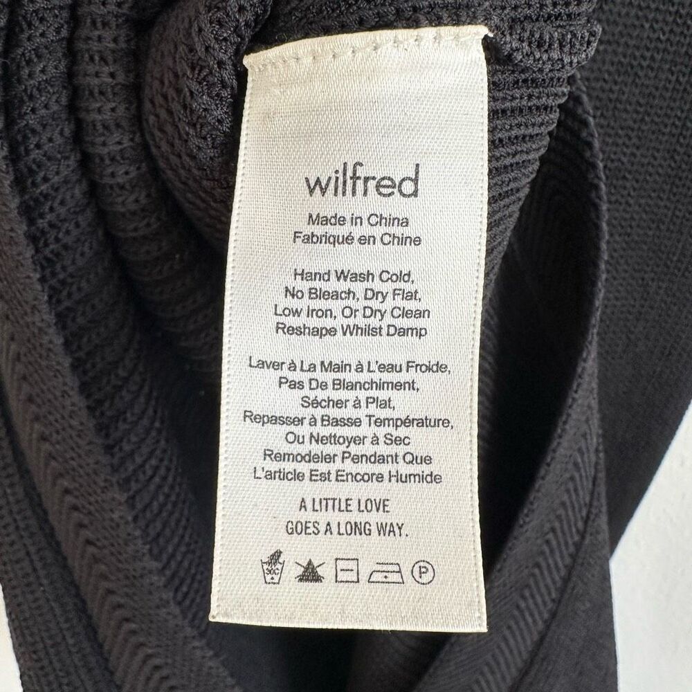 Wilfred Aritzia Knit Sweater Tank Black Size XS Palmier Tunic Sleeveless Side - Picture 6 of 7